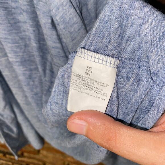 Old Navy Blue Void Gray Open Front Easy Cut Cardigan Sweater Women's Size XXL - Picture 5 of 7